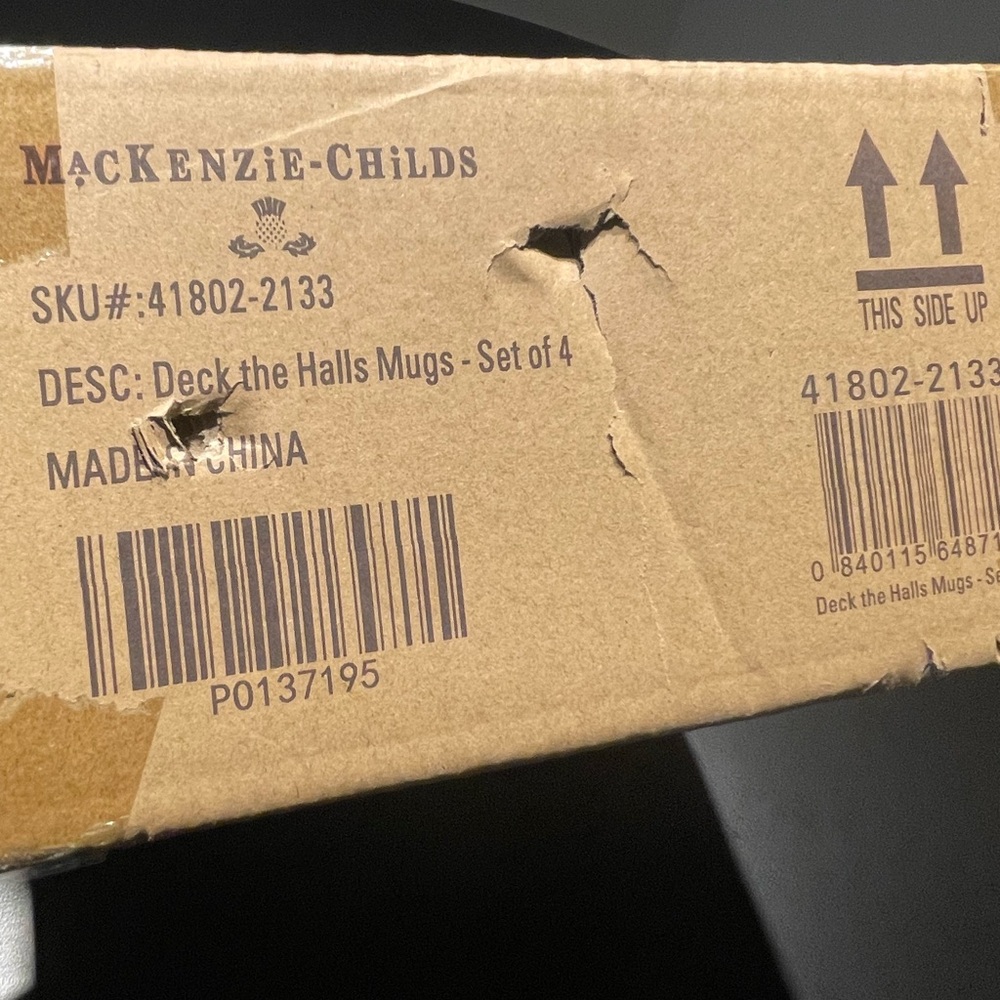 Mackenzie Childs - Deck the Halls Mugs
Set 4 - Picture 4 of 11